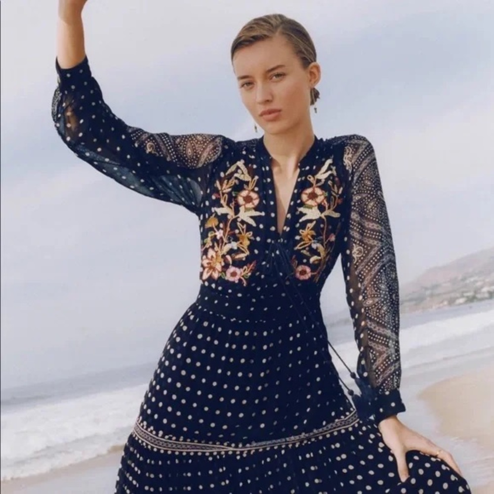 Anthropologie Maeve Cassidy Embroidered 10 Petite